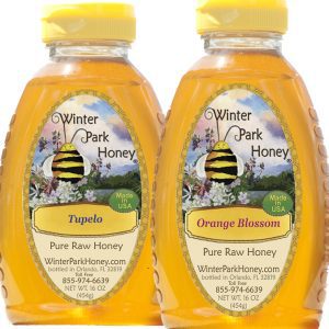 Tupelo and Orange Blossom Honey (2x16oz) | Florida Honey Sampler
